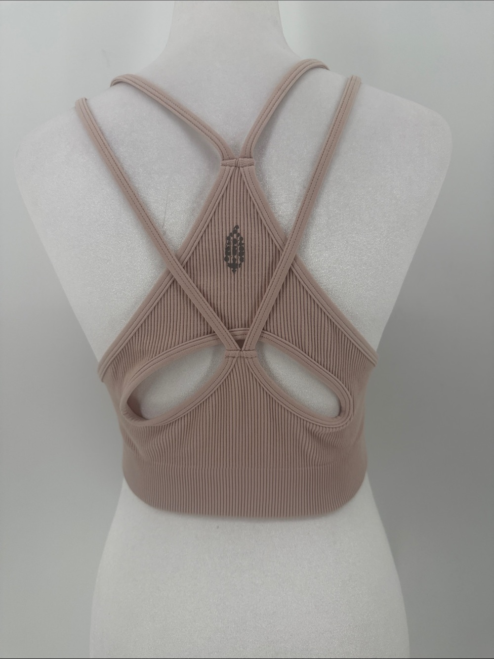 Free People Movement Ribbed Sports Bra Crop Tank Soft‎ Blush Pink M/L